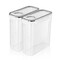 Sorbus 2 Pack Airtight Cereal Dispenser Container Set with Lids - Easy Pour, Stackable, Store Dry Food, Rice, Pasta, and More